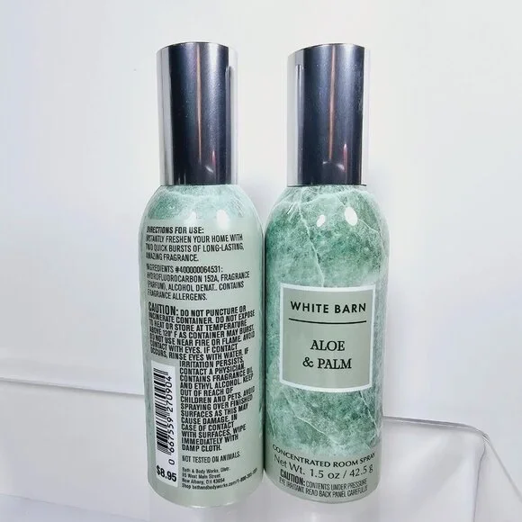 2 ALOE PALM Bath & Body Works Concentrated Room Spray 1.5oz NEW - Picture 4 of 5
